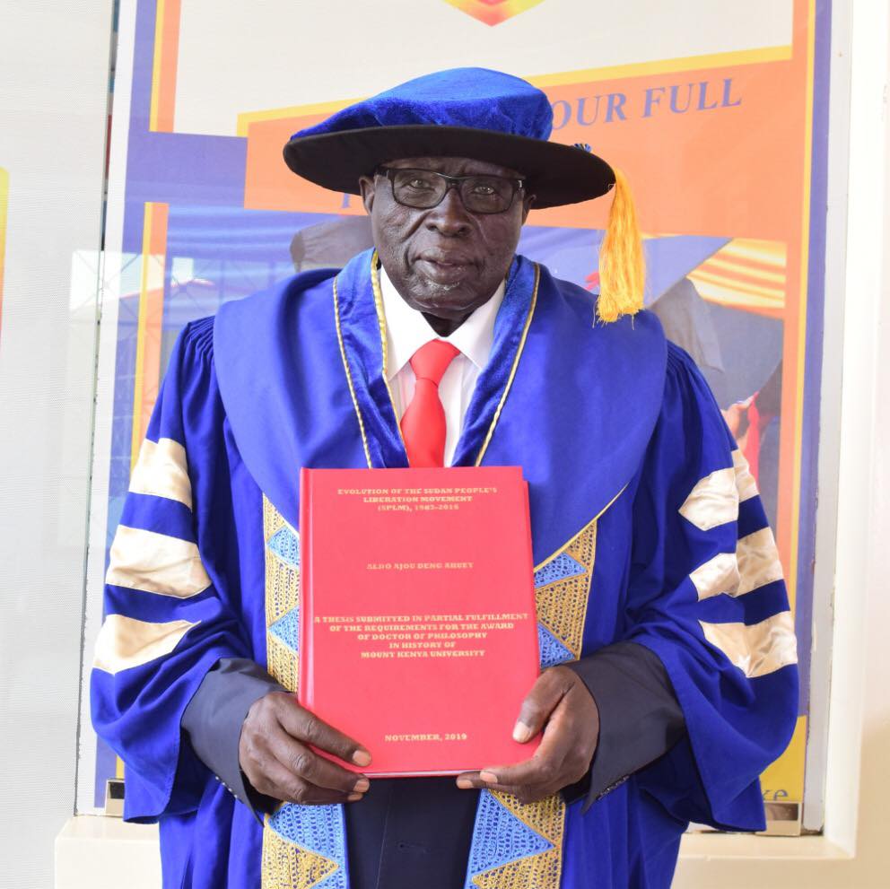Dr. Aldo Akuey graduating from Mt. Kenya University
